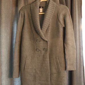 H&M Long Gray Cardigan Sweater
